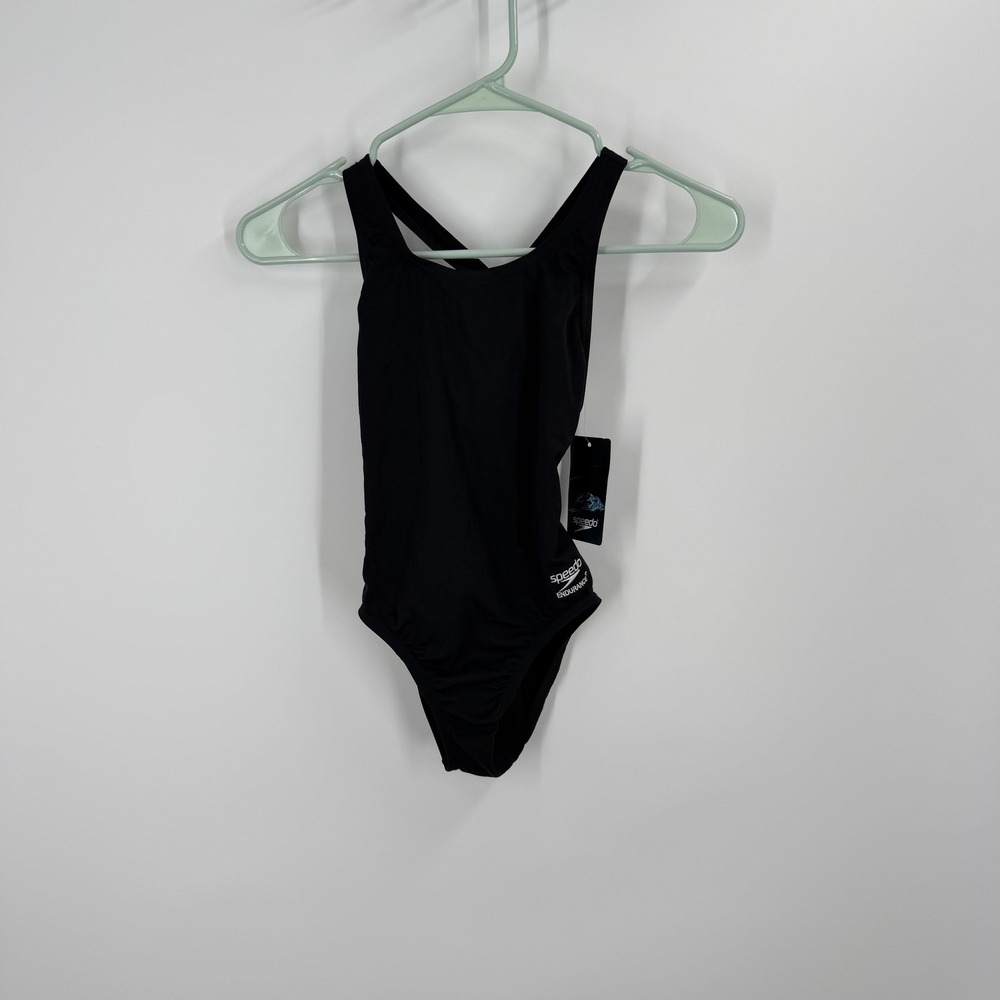 Speedo Swimsuit Kids 10/26 Black Endurance+ One-Piece Competitive Swim